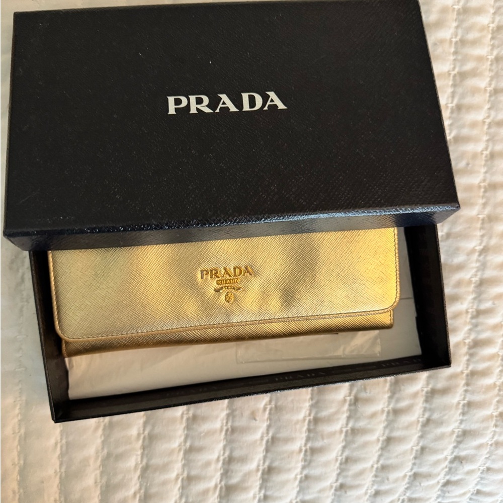 PRADA GOLD WALLET - Pre-loved in very good condition.